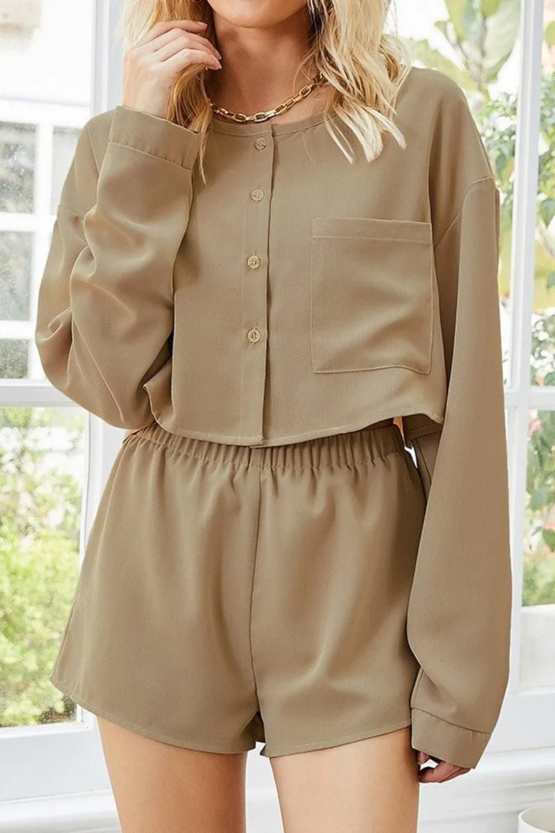 SustainableBlend SHIRT SHORTS SET