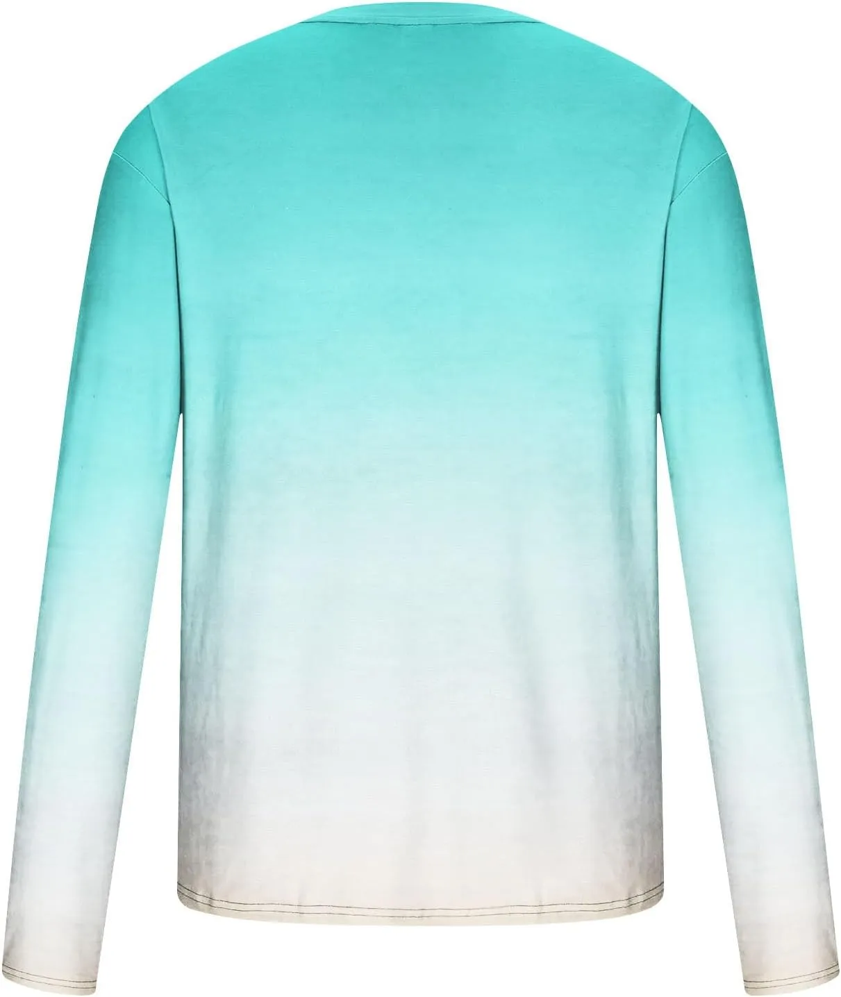 Shirts for Men Long Sleeve Casual Loose Gradient Color Print Crewneck Sweatshirt Lightweight Gym Workout Pullover Top