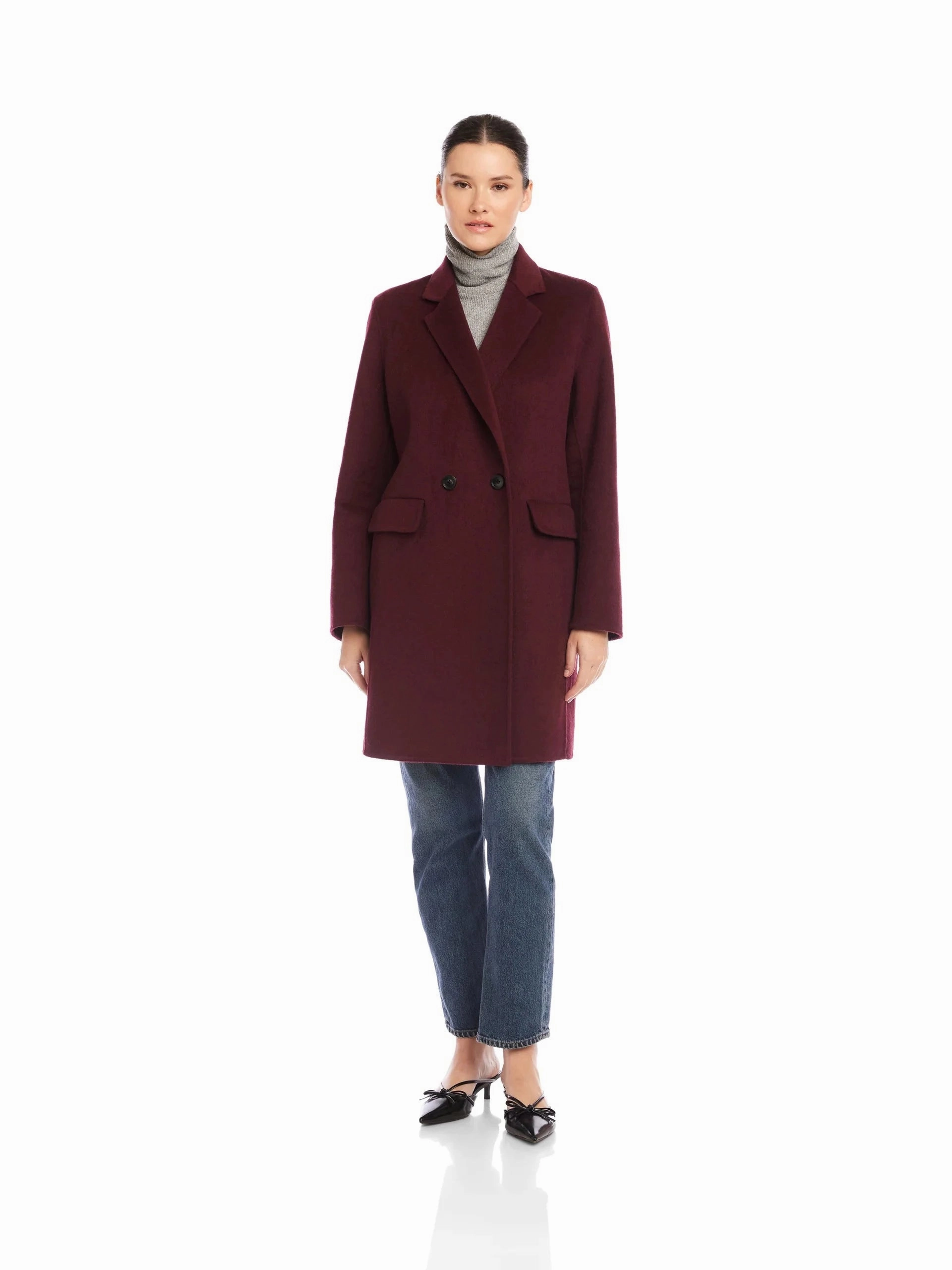 Row Brushed Coat Wine Compression Strap Adjustment Wrinkle Resistant Material