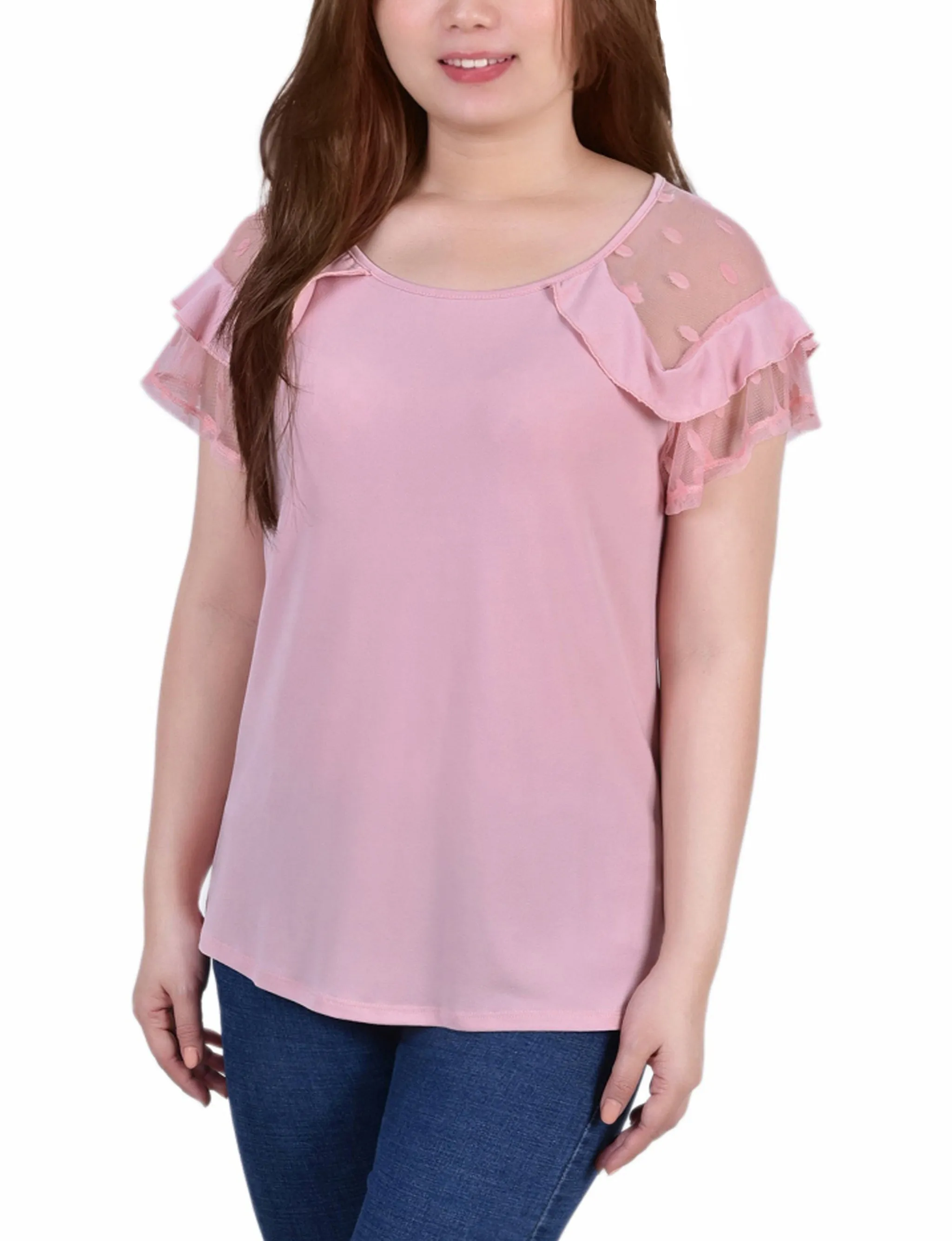 Minimalist Design Short Dot Sleeve Top