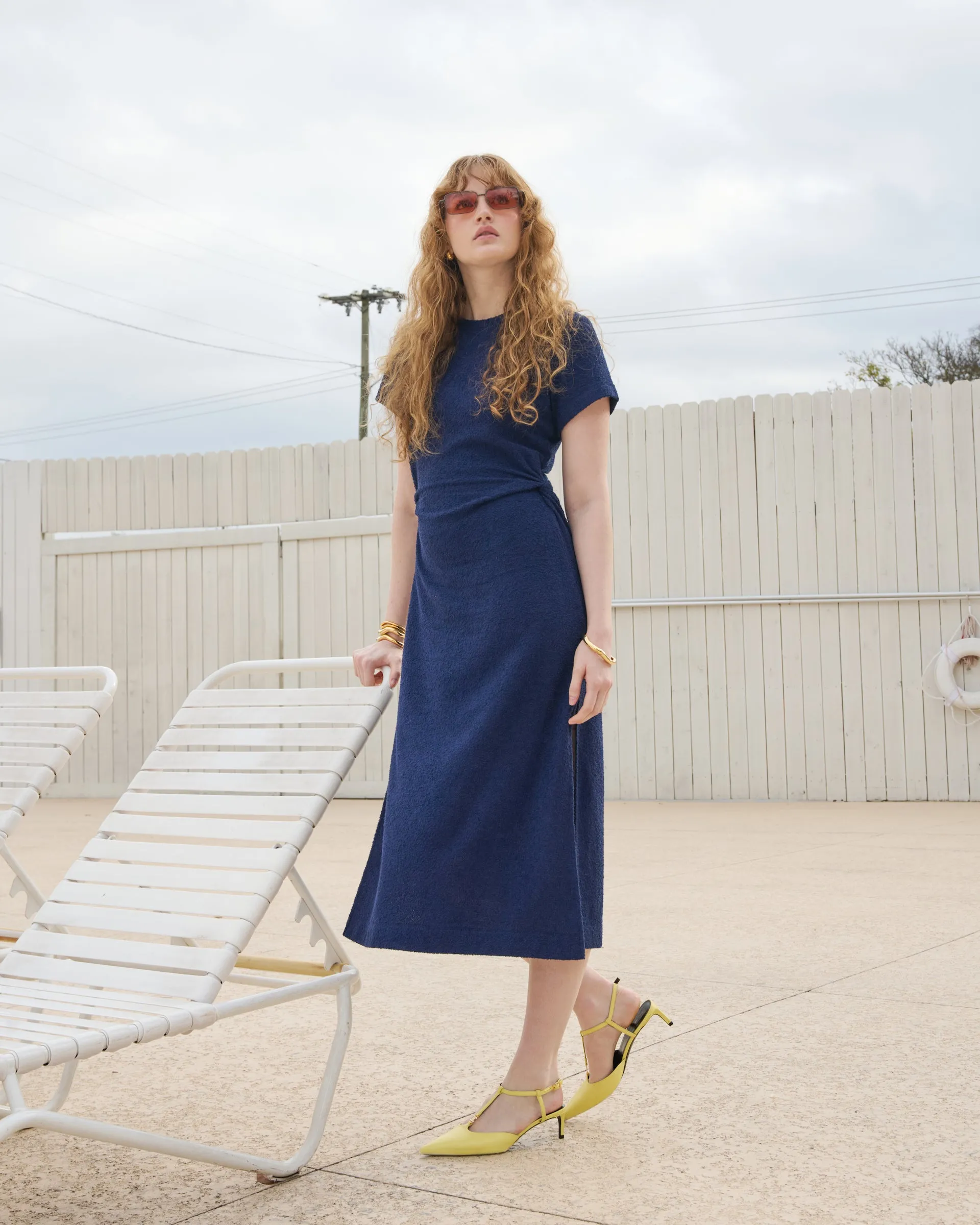 Quick Wicking Technology Embroidery-Pattern Short Sleeve Aurora Dress