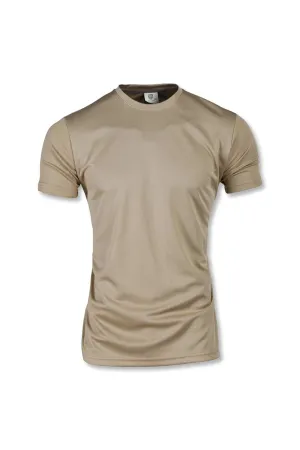 SHORT-SLEEVE MESH T-SHIRT (BEIGE)