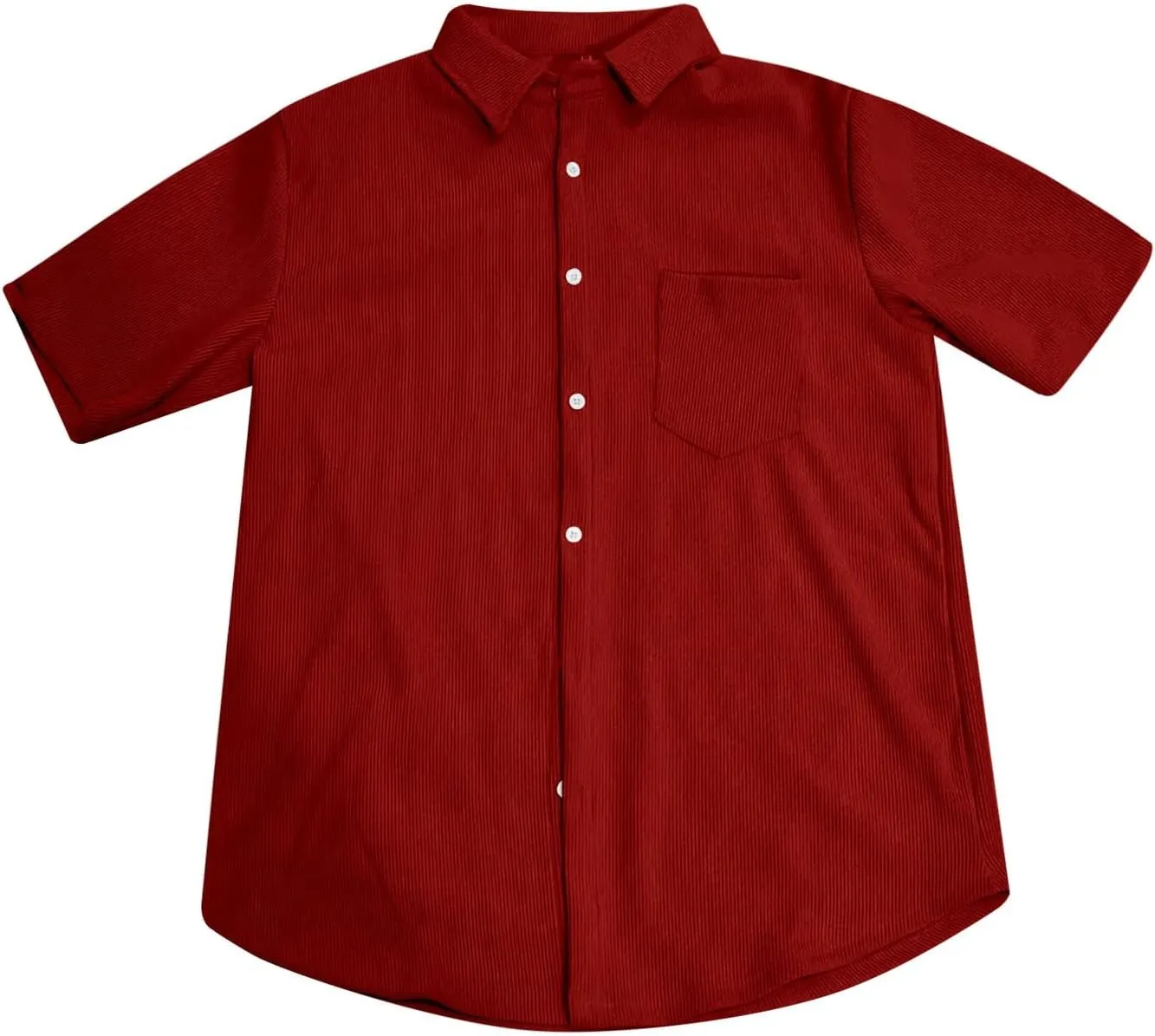 Short Sleeve Shirts for Men Summer Solid Formal Business Shirt Stretch Casual Button Down Dress Tshirts