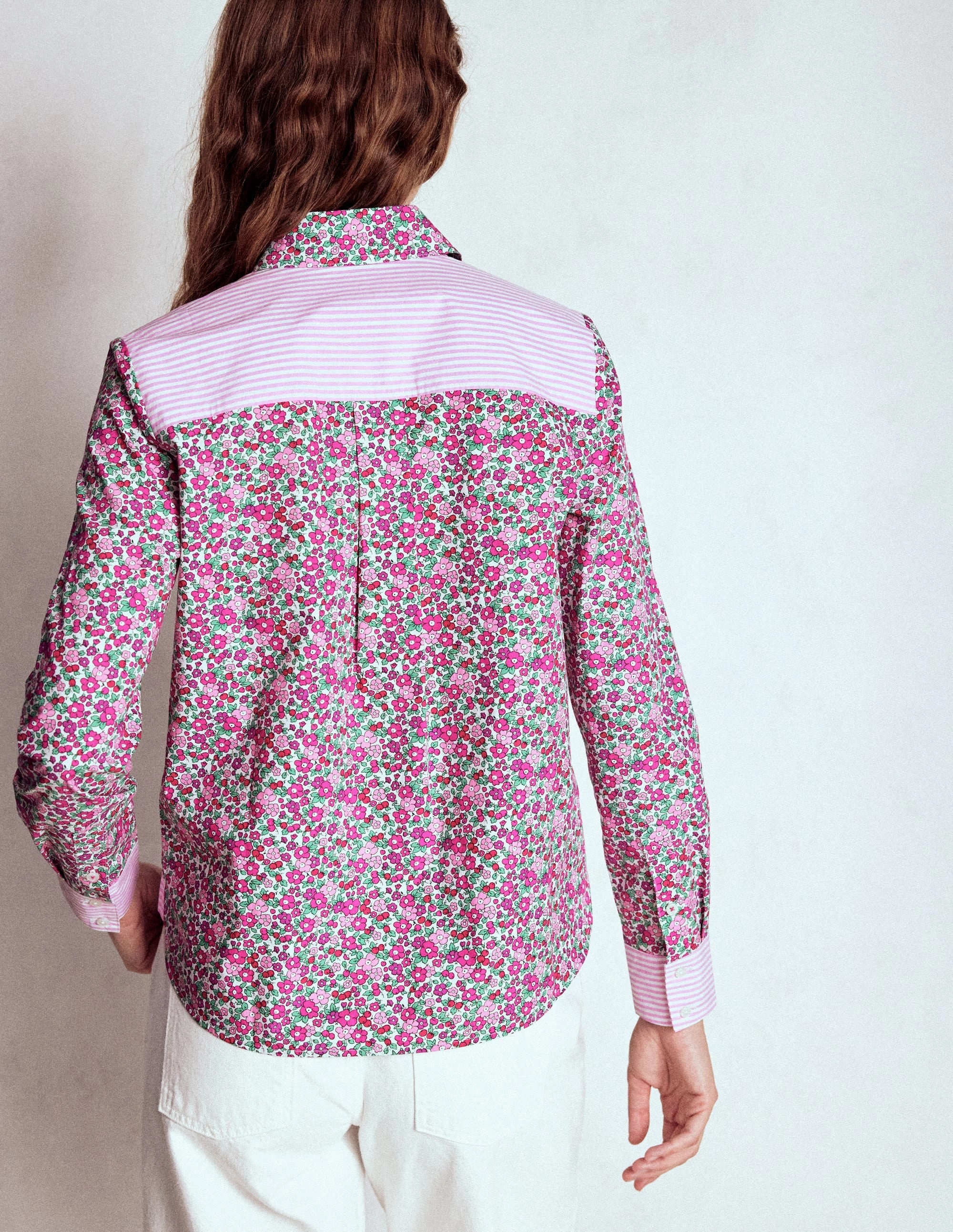Hypoallergenic Fiber Sienna Cotton Shirt-Pop Pansy, Apple Blossom
