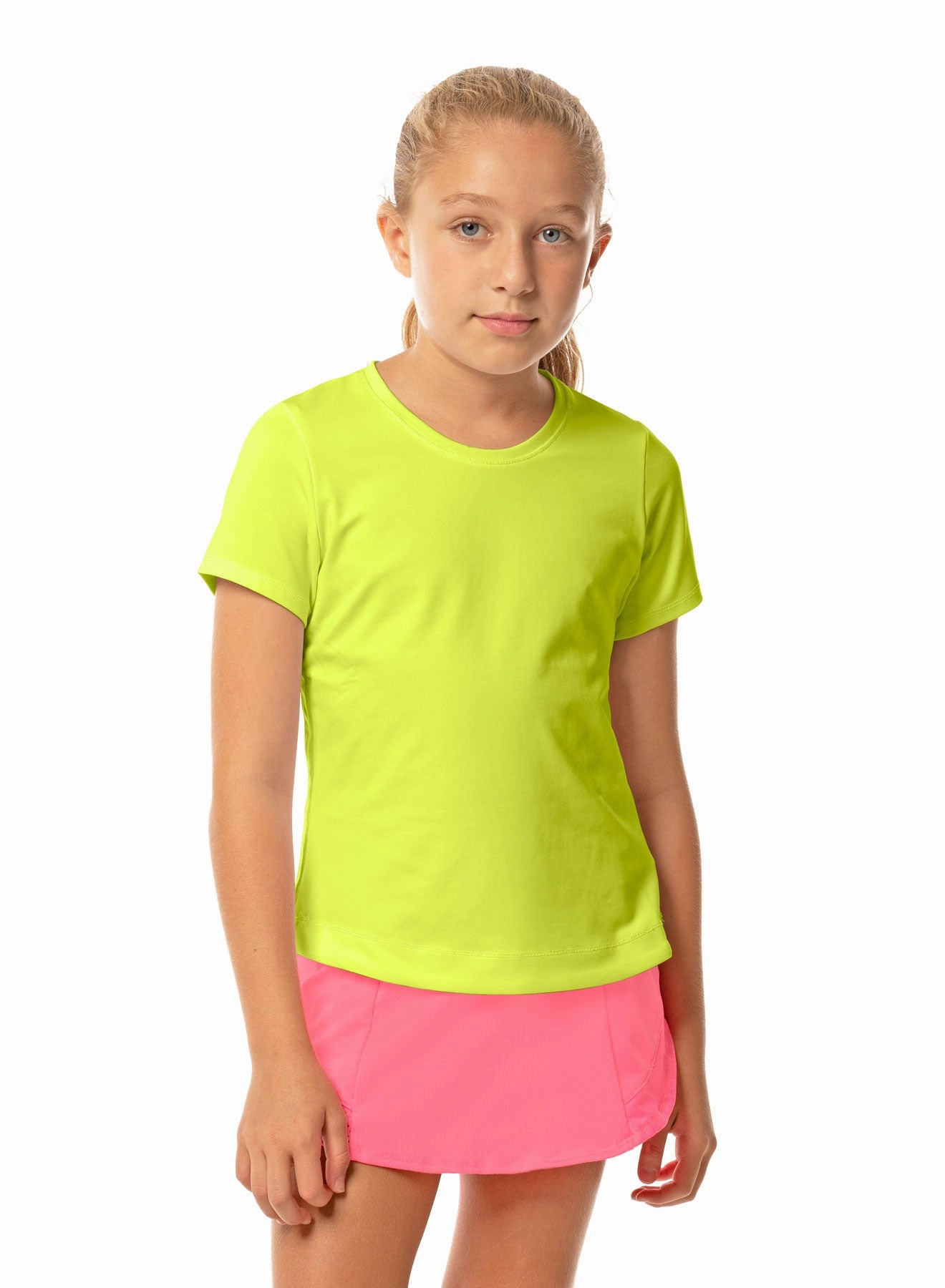 Ventilated Mesh Panels Dynamic High-Low Short Sleeve