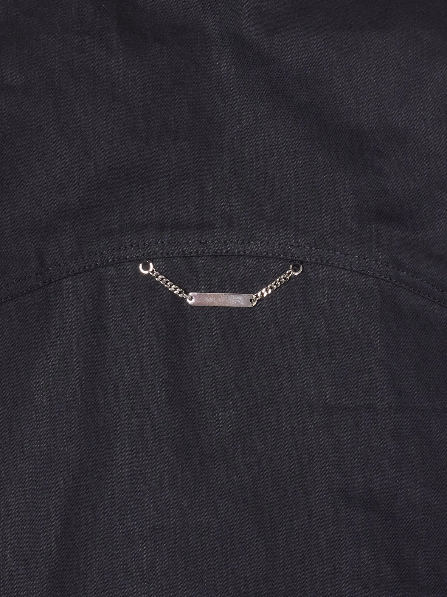 Silver metal black denim jacket【stock】