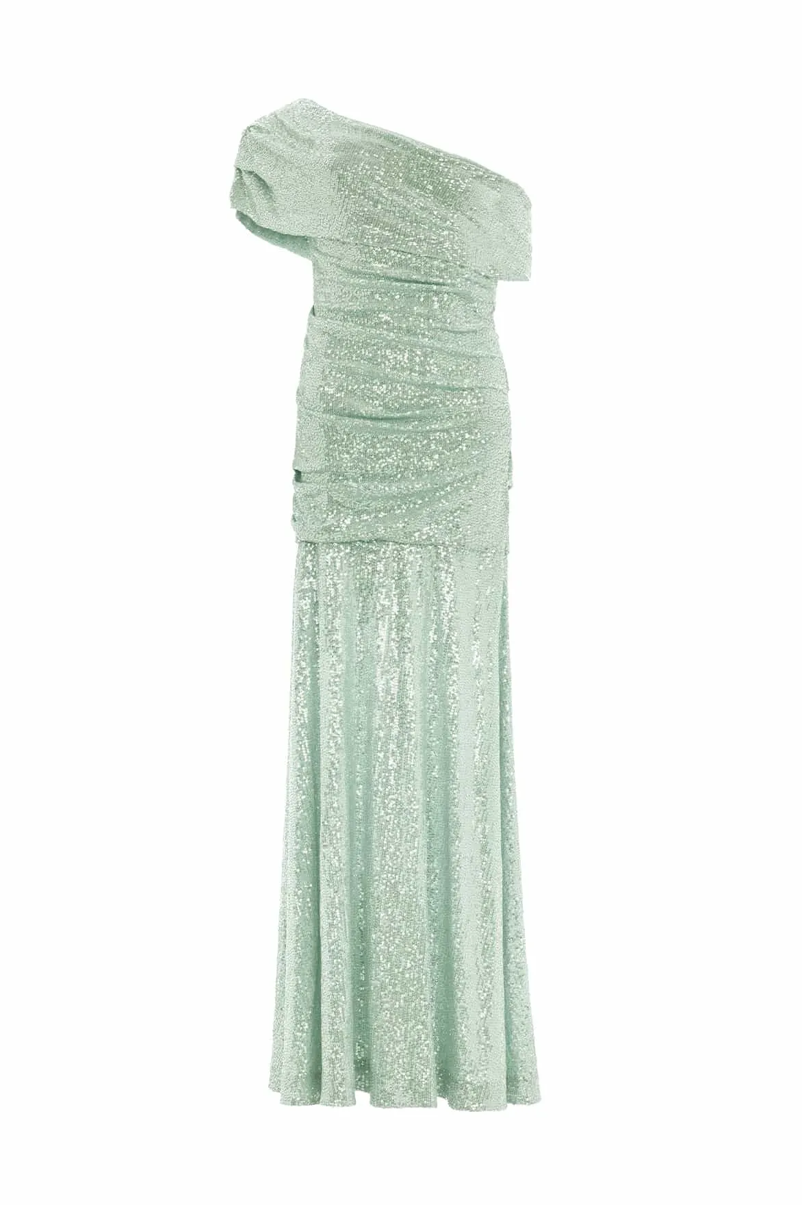 Chic casual Nova Draped One-Shoulder Ankle Gown