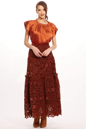 Melville Skirt ?C Sumatra Lace Smart Texture Neutrals Only