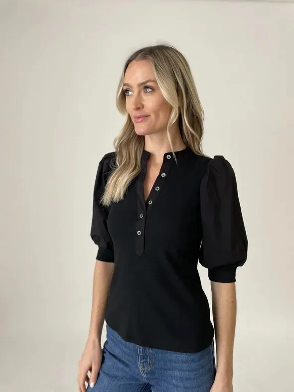 Six Fifty Mixed Media Tee Sustainable Material Blend AdjustableCuffSystem
