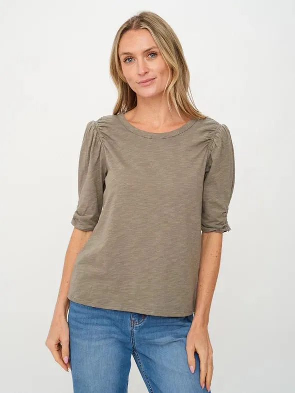 ReflectiveDetails Six Fifty Ruched Shoulder Sleeve