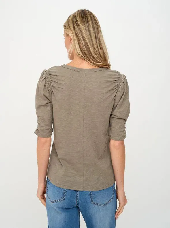 Six Fifty Ruched Shoulder Sleeve Antibacterial