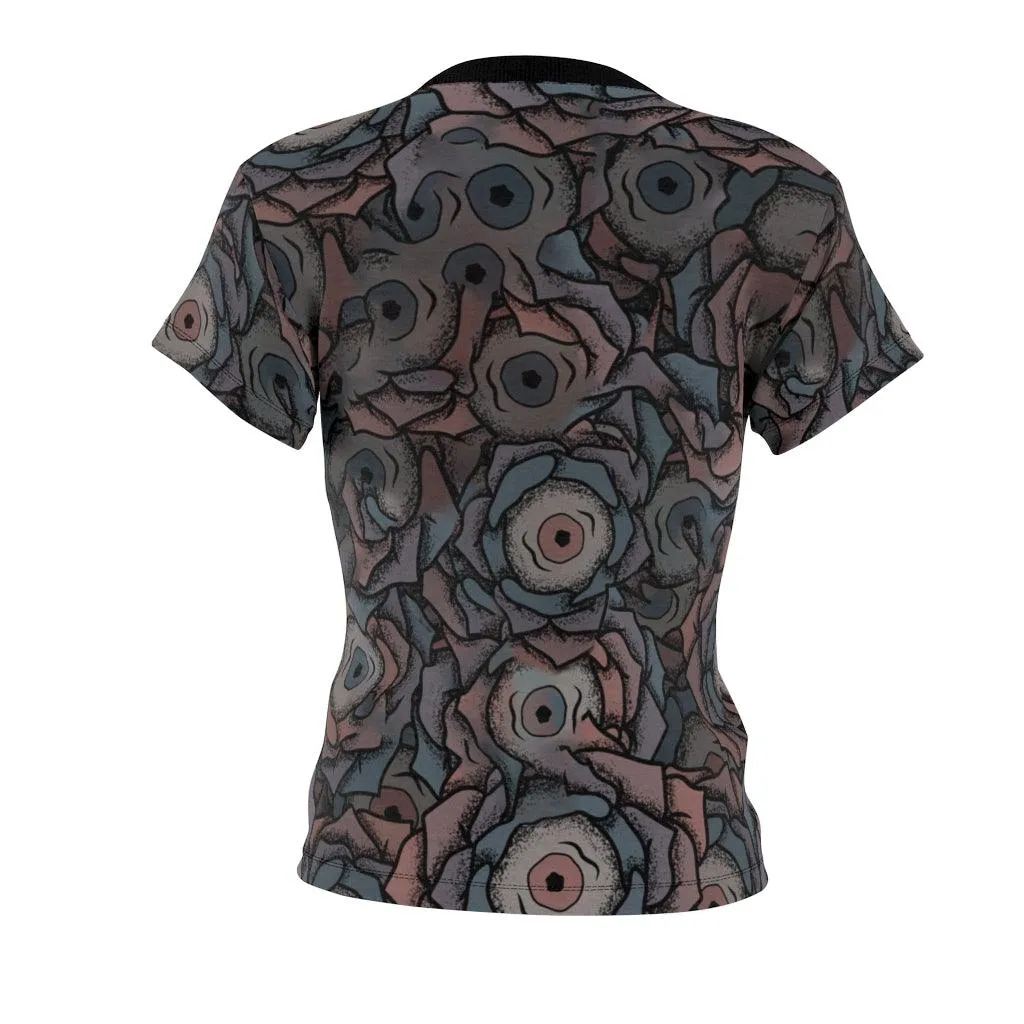 Skull Girl Caricature All Over Print T-shirt For Women