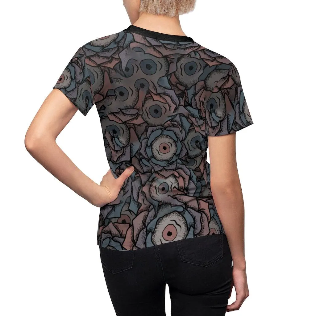 Skull Girl Caricature All Over Print T-shirt For Women