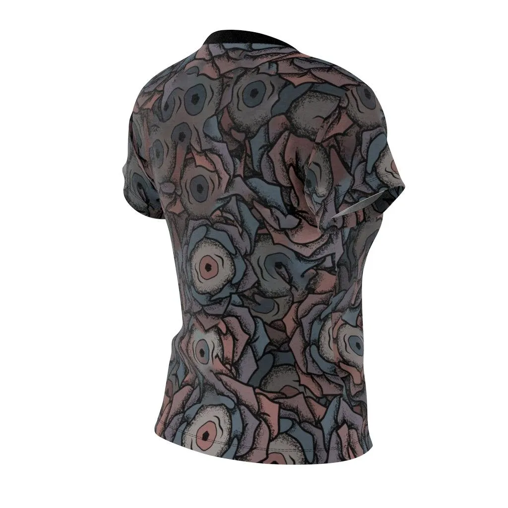 Skull Girl Caricature All Over Print T-shirt For Women