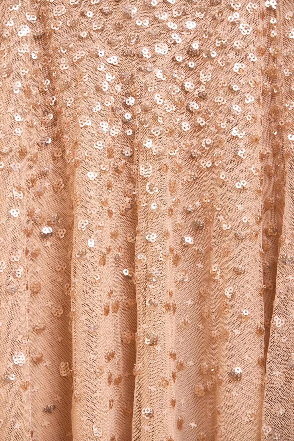 Dappled Sequin Off-Shoulder Ankle Gown Timeless Touch