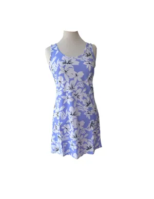 Bali Tank Dress Hibiscus Lilac Empire-Waist Slim Form