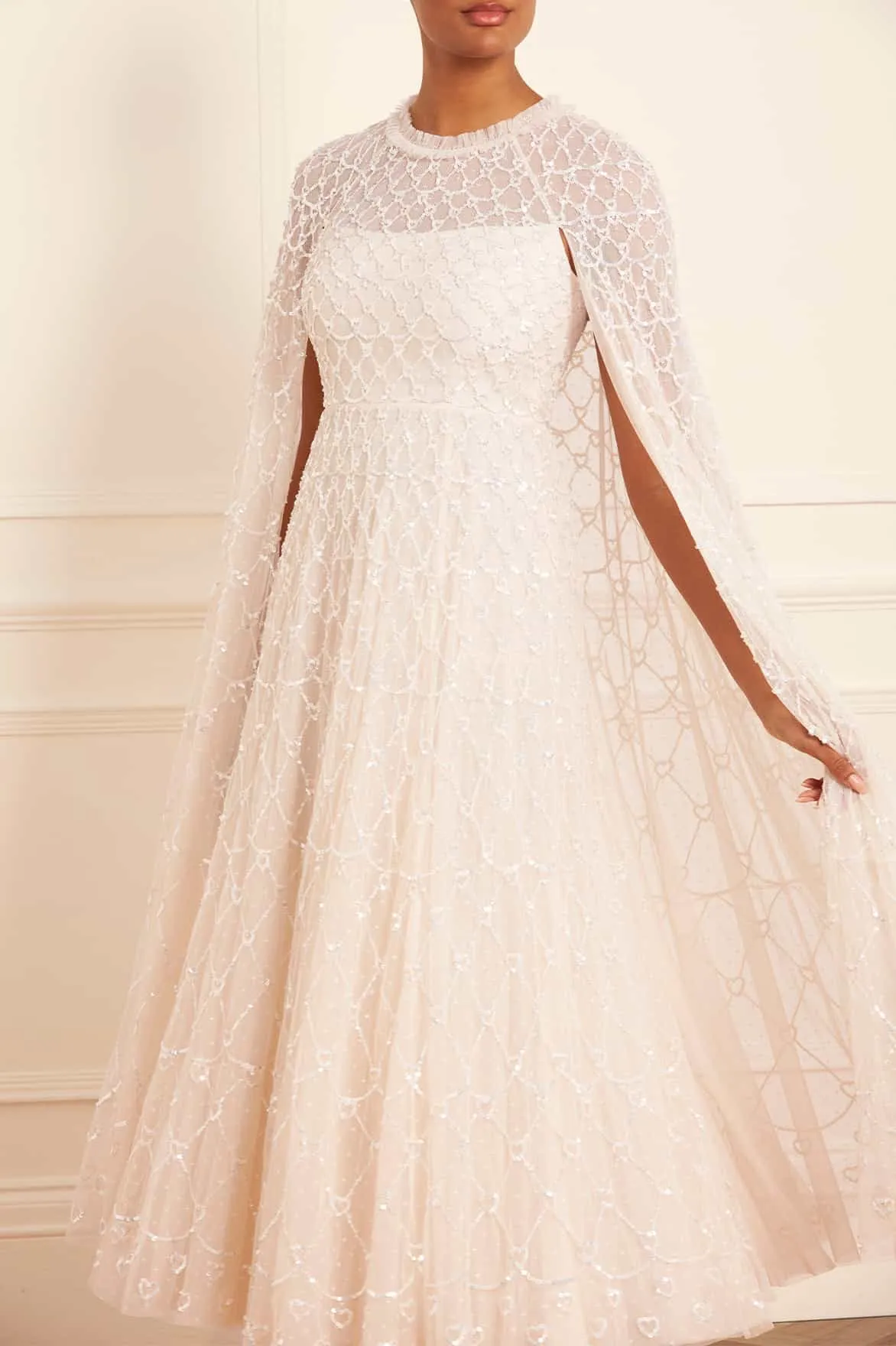 Heart Lattice Ankle Gown New Mood