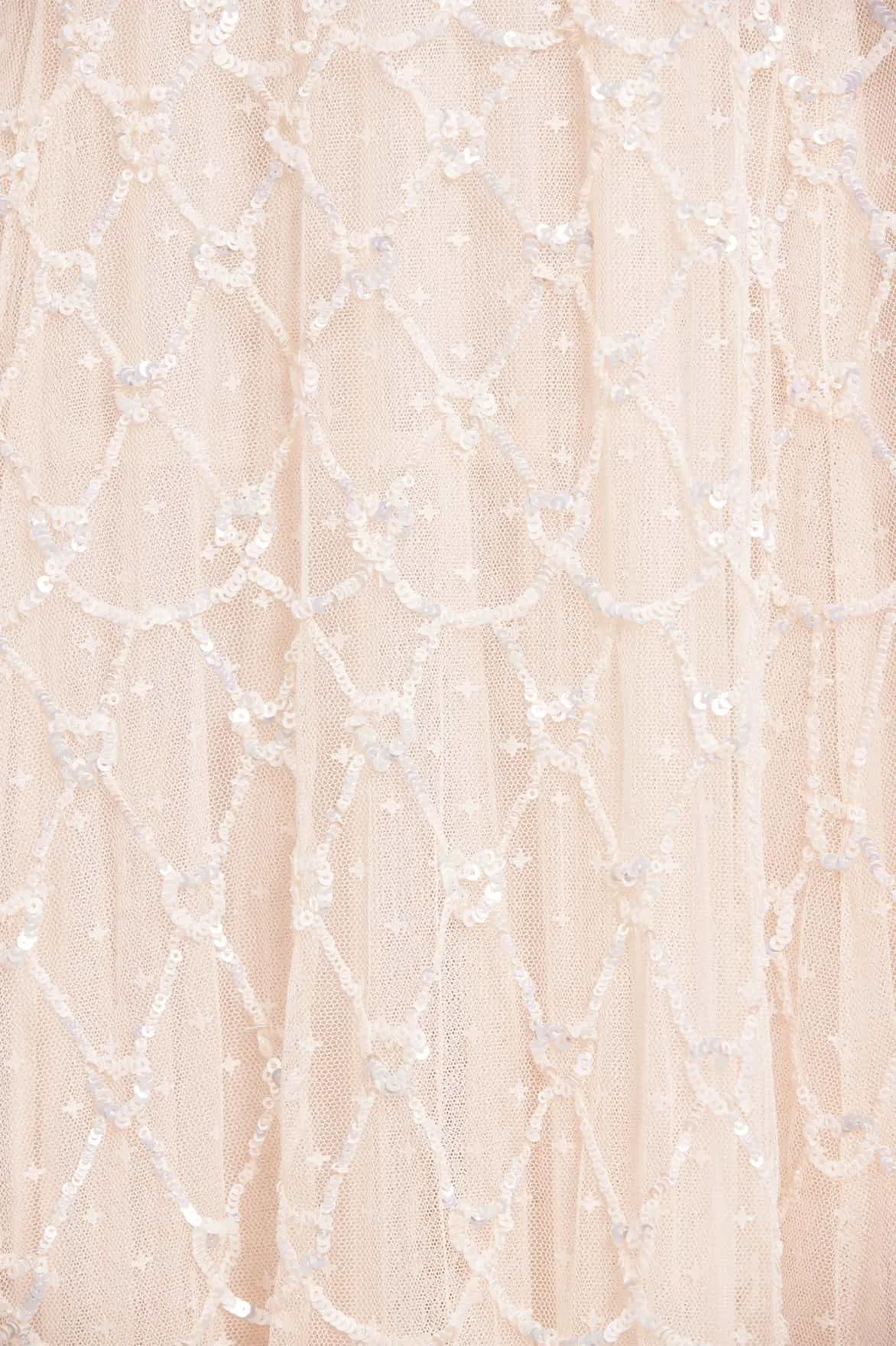 Fluid Fabric Heart Lattice Ankle Gown