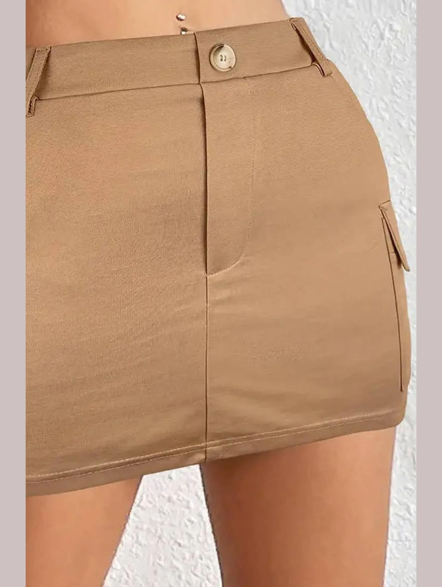 Non Restrictive BOOTY SKIRT WITH BIG POCKETS_CWBSS0179