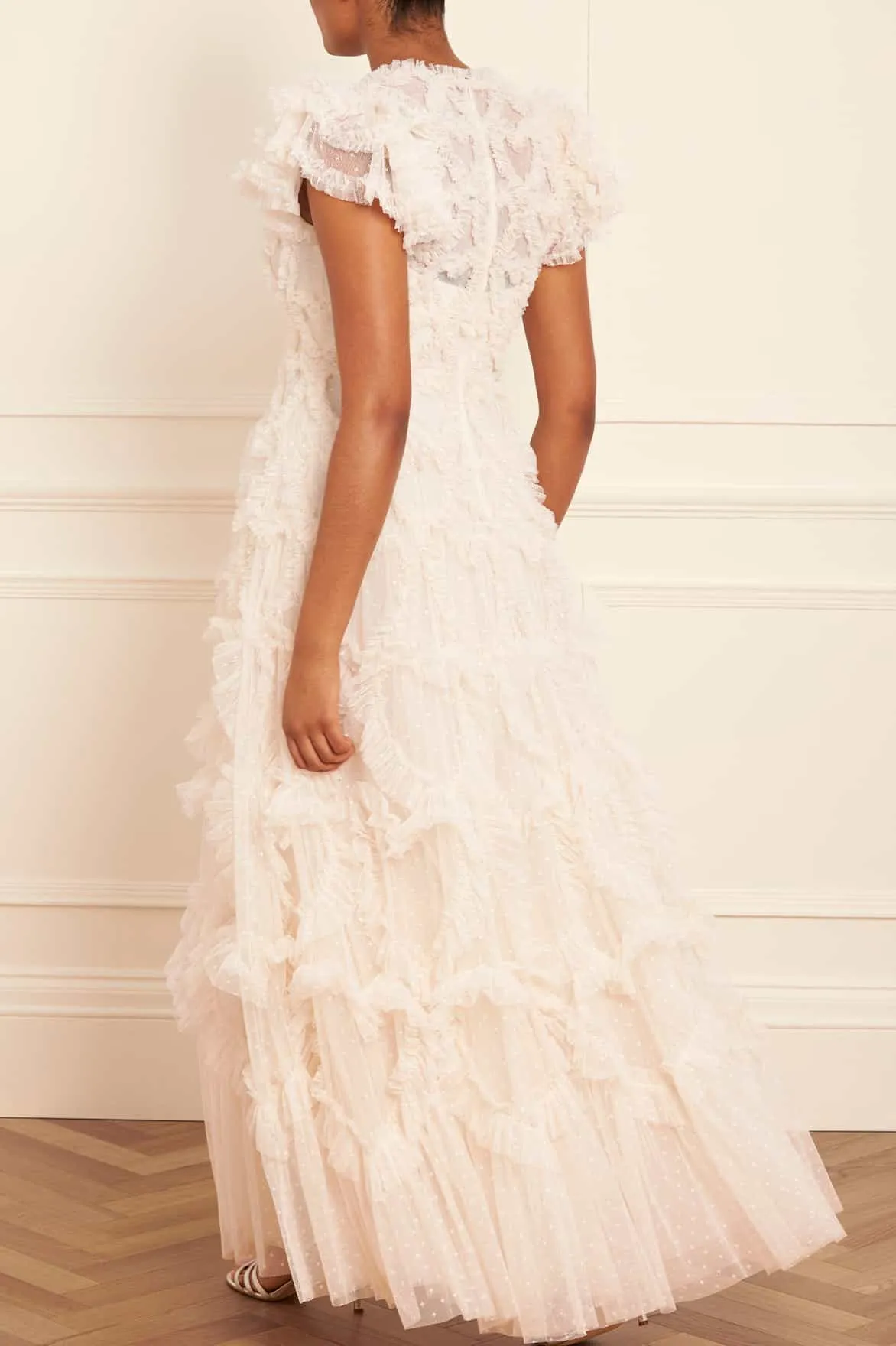 Feminine empire waist dress Elegant Appearance Amorette V-Neck Gown