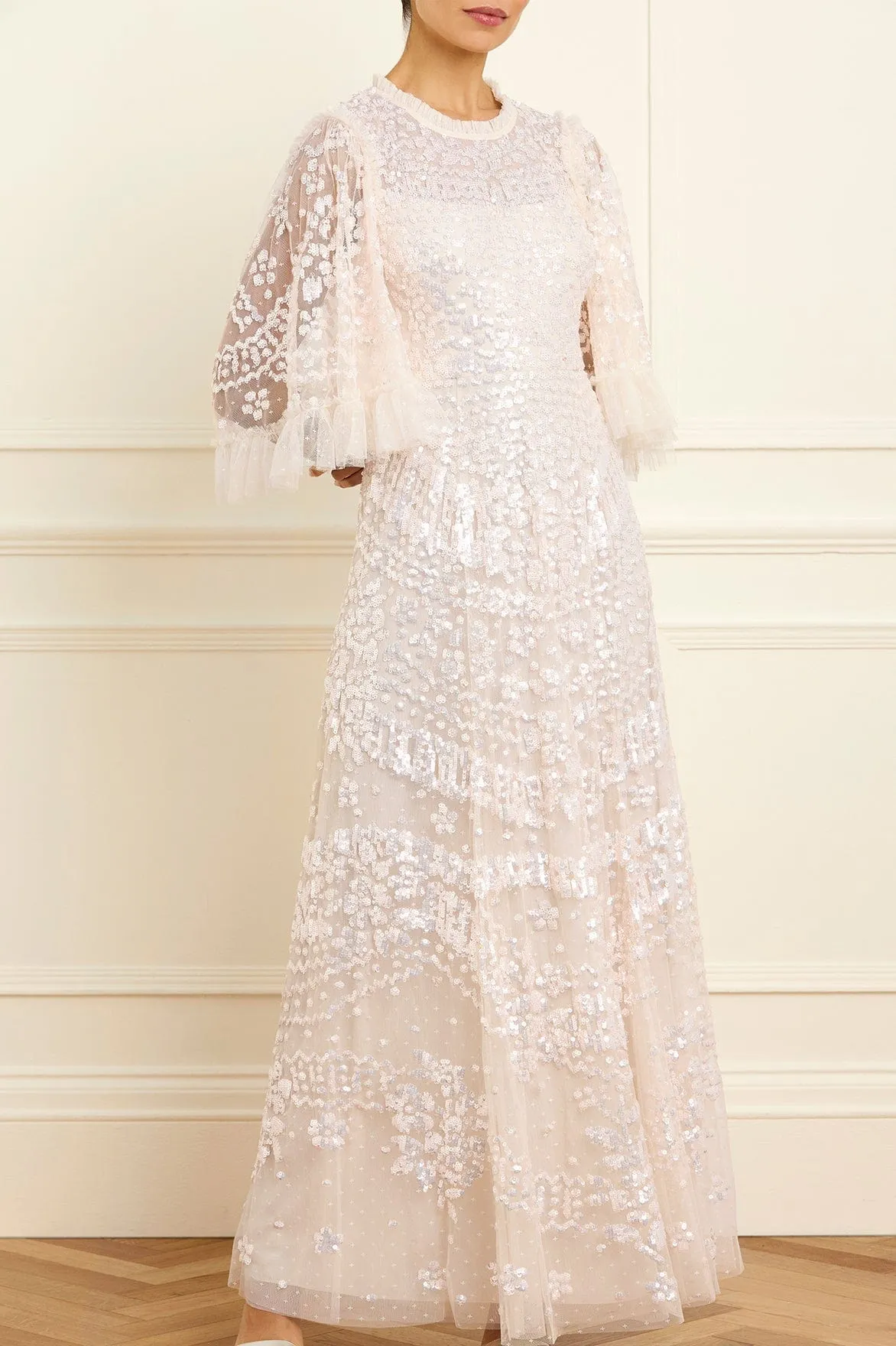 Anais Sequin Gown Sleek Feel