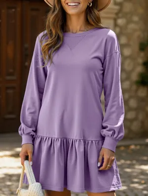 Long-sleeved sweatshirt dress Charming Fit BreathableLining