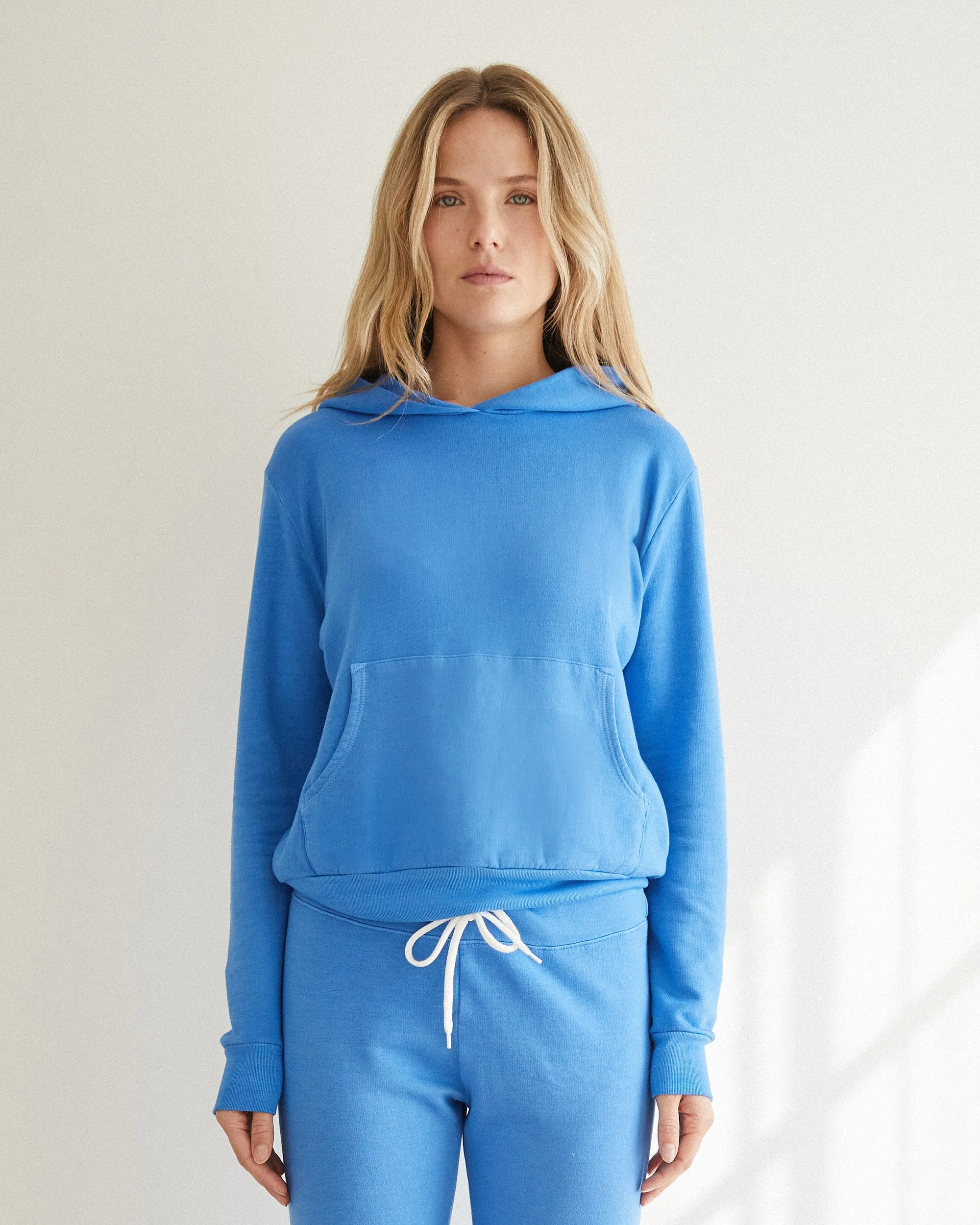 Softfleece Kangaroo Pullover Elegant Detail Jewel Accent