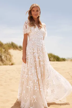 Bold Fashion Sequin Paradise Short Sleeve Gown