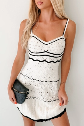 Cupid??s Cloud Sleeveless Crochet Mini Dress (Cream) Limited-Edition Skin-friendly