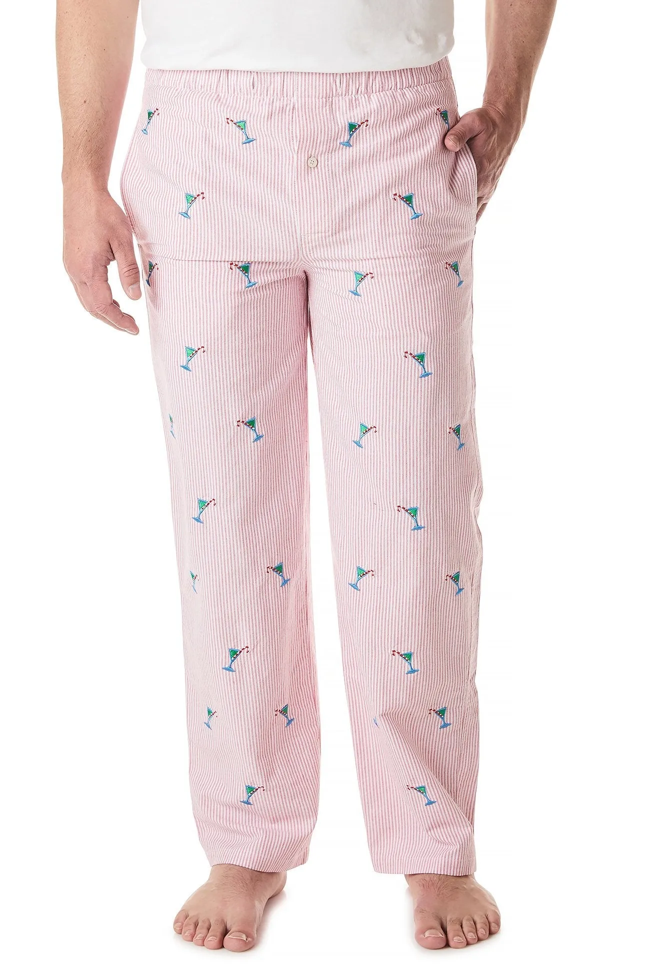 Sleeper Pant Oxford Red Stripe with Martini Candy Cane Perfect Movement Moisture Lock Technology