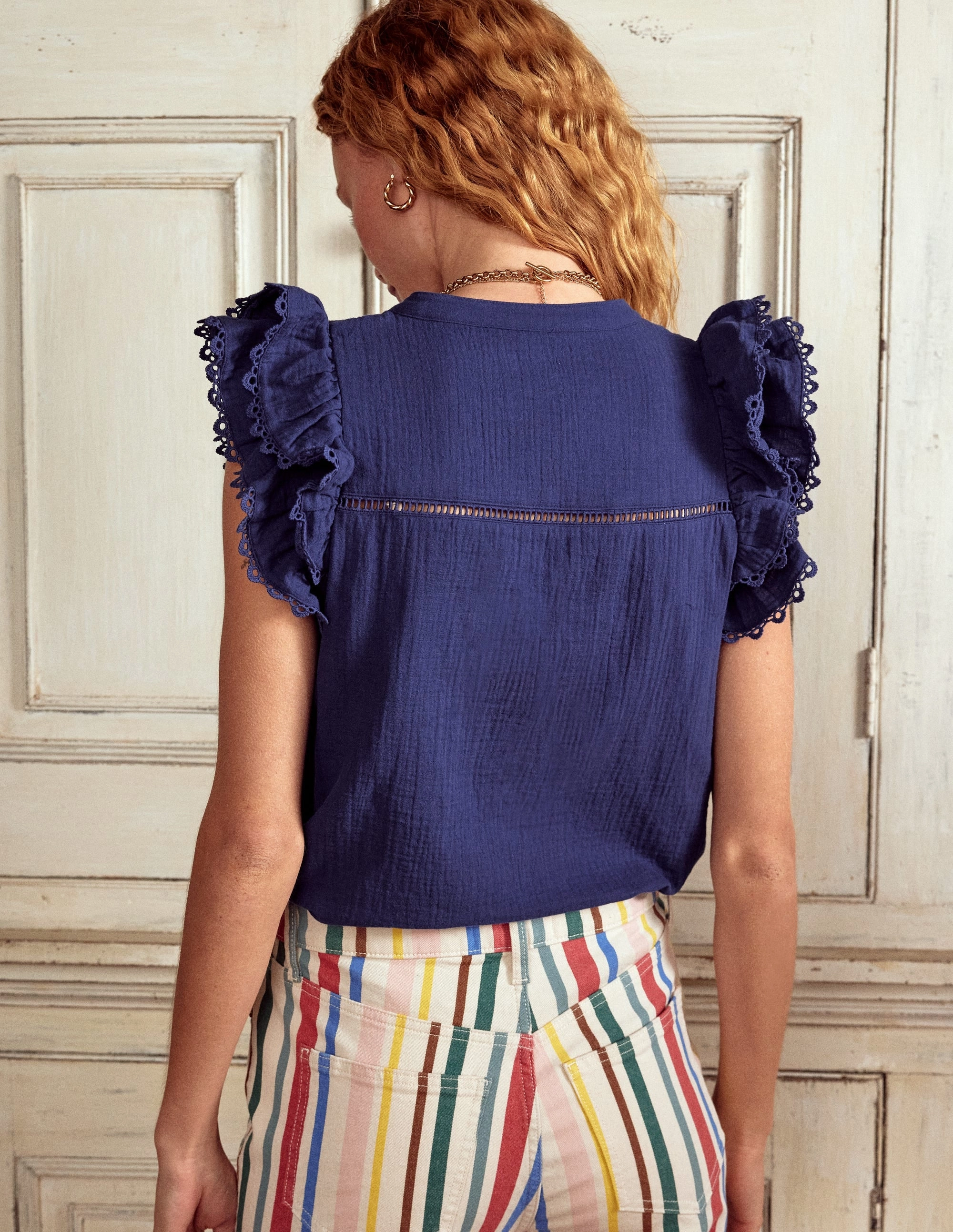 QuickPackFoldableDesign Anti Odor Finish Sleeveless Double Cloth Top-Starboard Blue