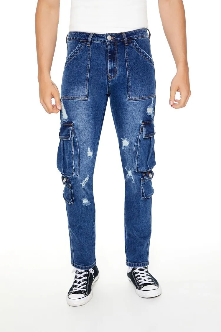 Slim-Fit Cargo Jeans