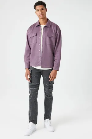 Slim-Fit Cargo Moto Jeans