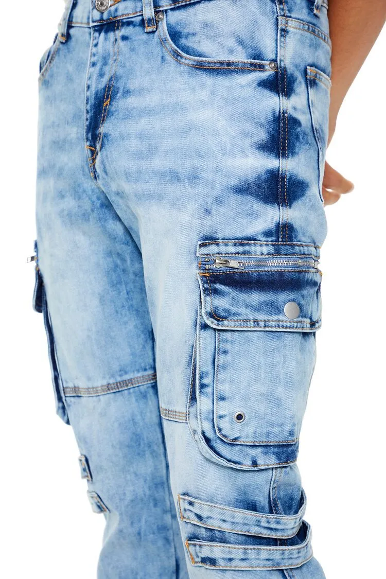Slim-Fit Cargo Utility Jeans