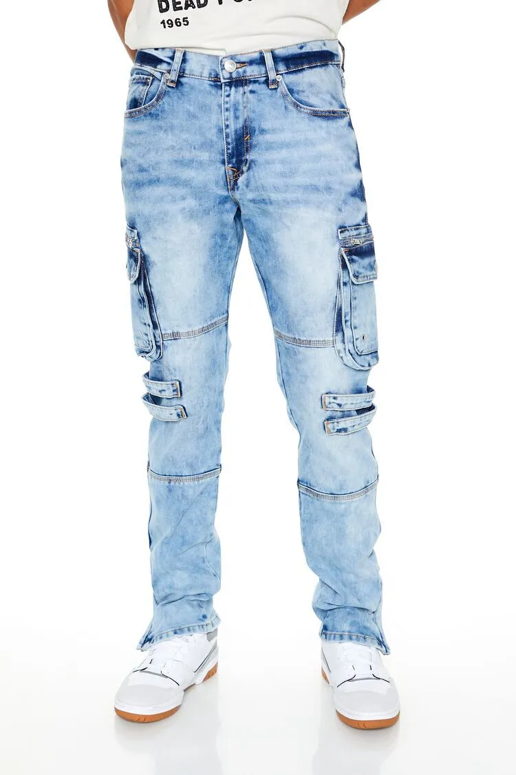 Slim-Fit Cargo Utility Jeans