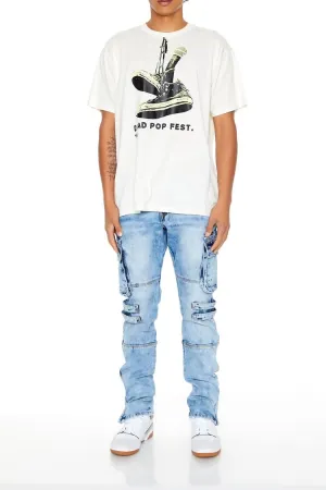 Slim-Fit Cargo Utility Jeans