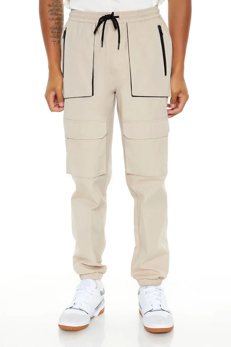 Slim-Fit Drawstring Cargo Joggers