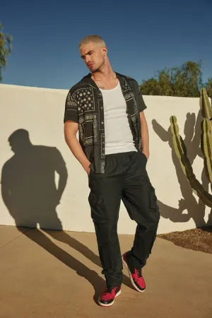 Slim-Fit Drawstring Cargo Pants