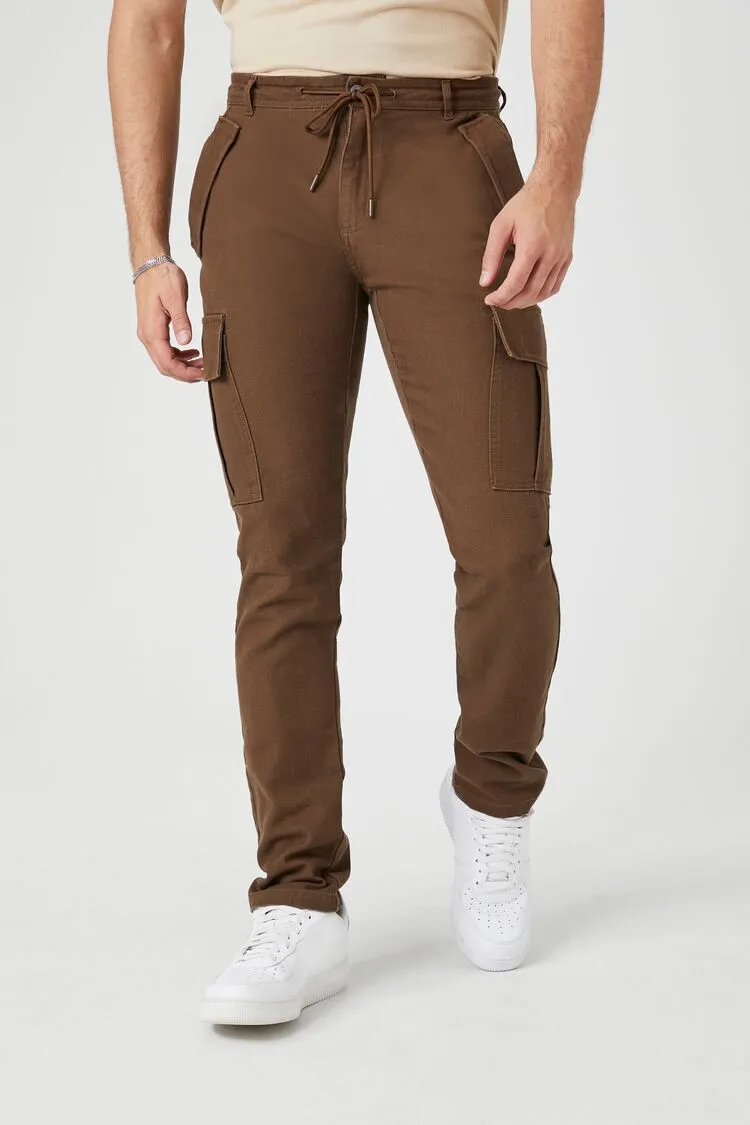 Slim-Fit Drawstring Cargo Pants