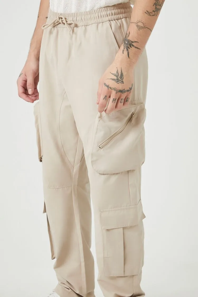 Slim-Fit Drawstring Cargo Pants