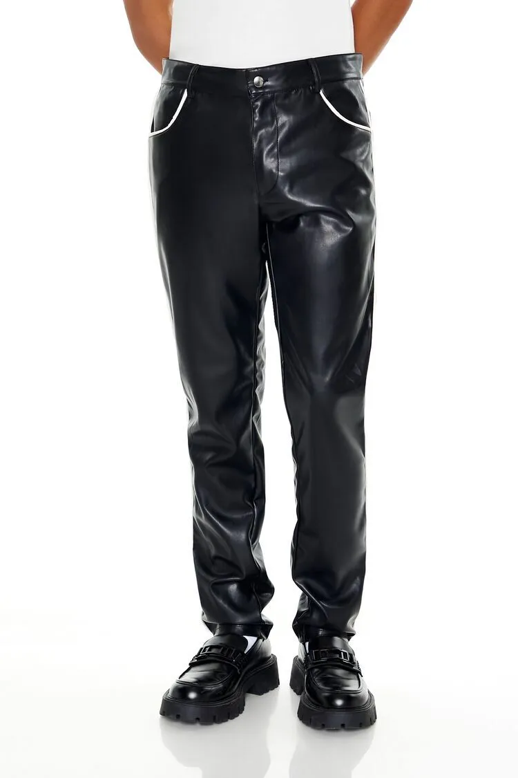 Slim-Fit Faux Leather Pants