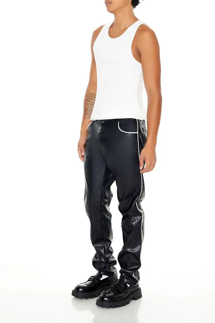 Slim-Fit Faux Leather Pants