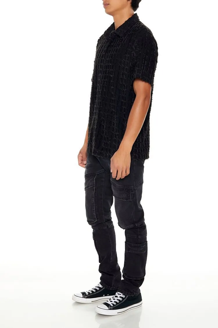 Slim-Fit Mid-Rise Cargo Jeans