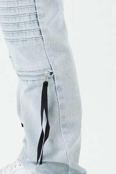 Slim-Fit Moto Cargo Jeans