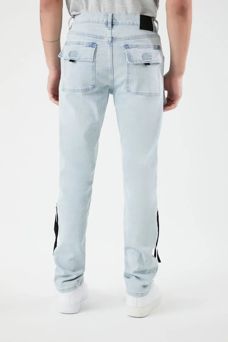 Slim-Fit Moto Cargo Jeans