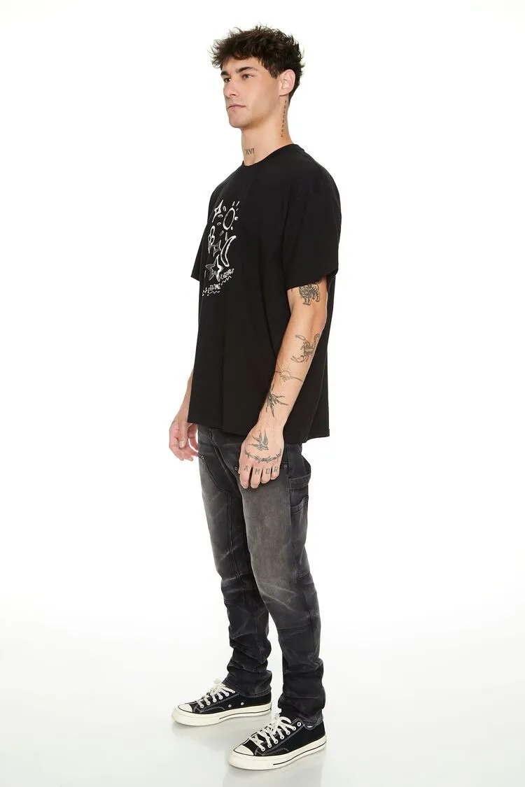 Slim-Fit Utility Cargo Jeans