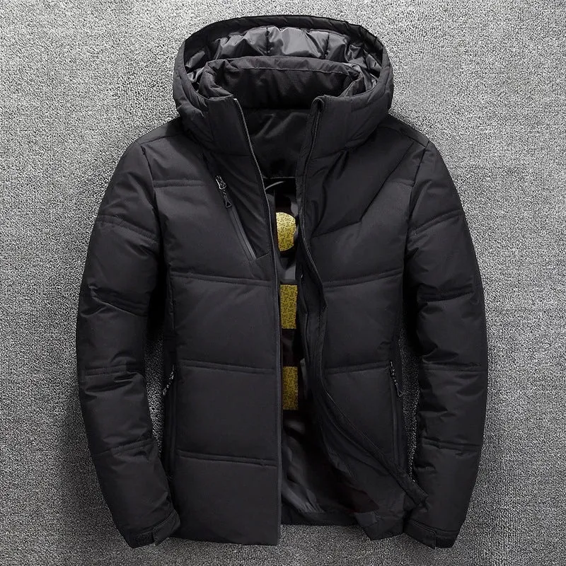 Slim thick men's down jacket