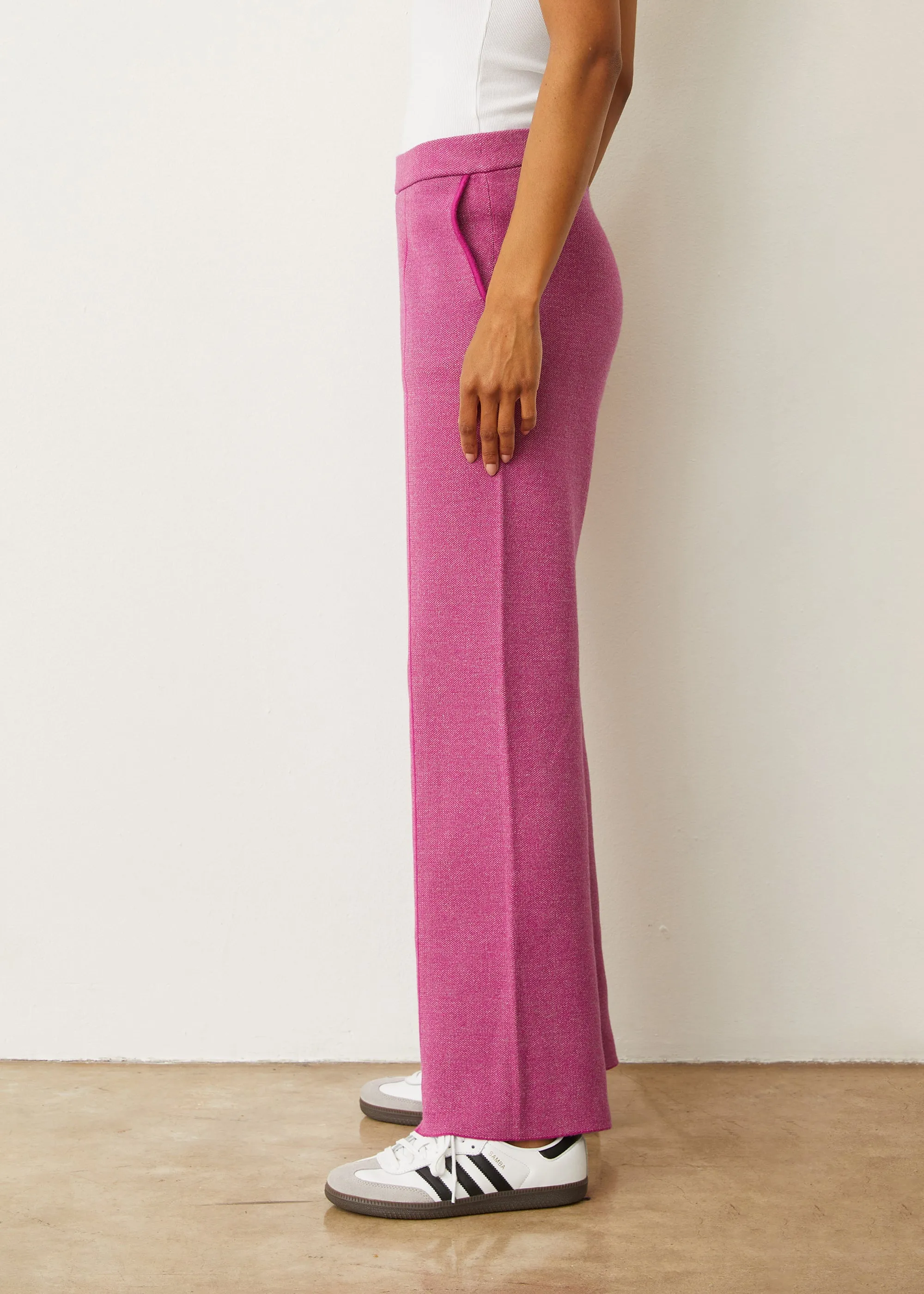 Soft Knit Two Tone Trouser Seamless Wear Sport Fit