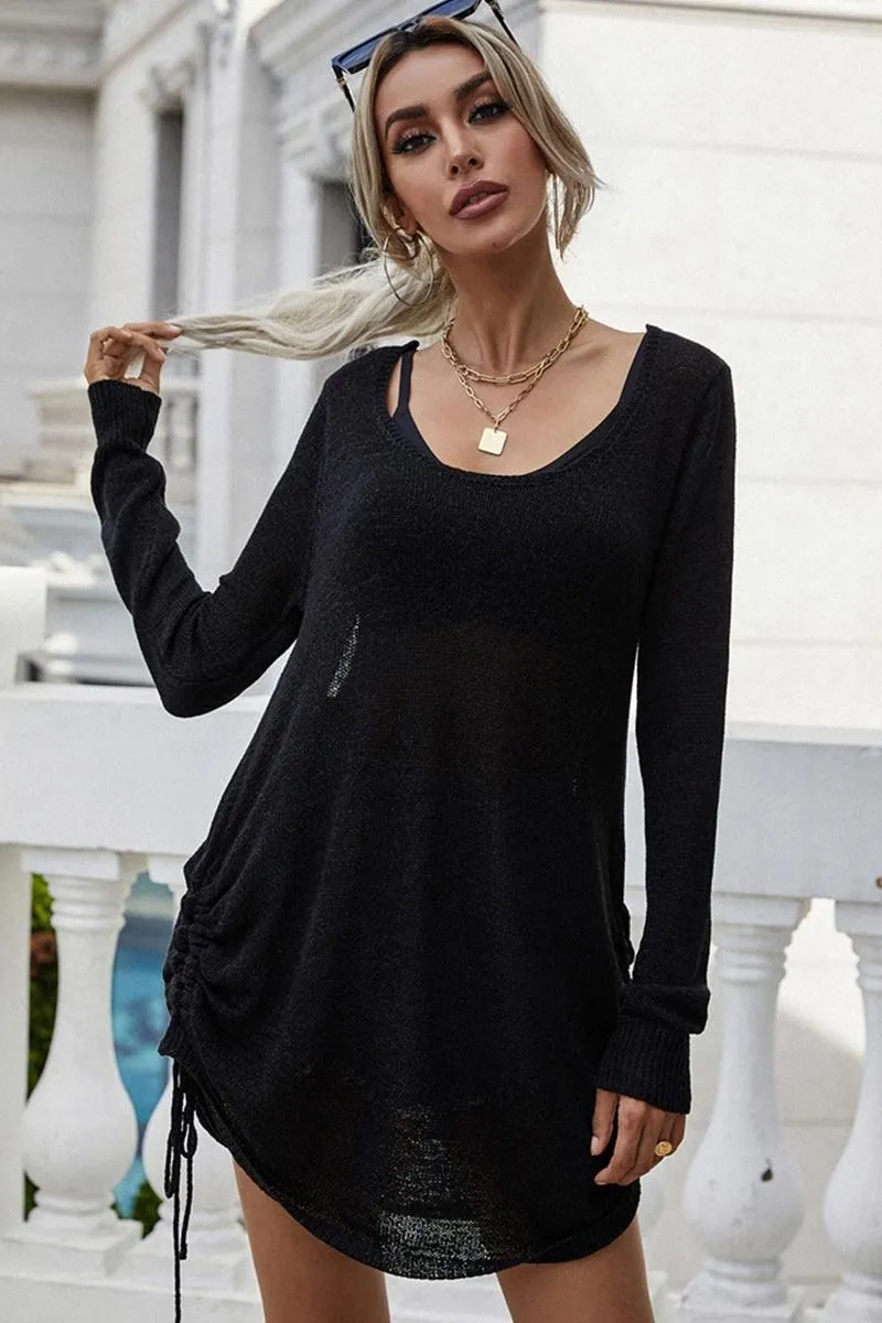 Fleece Pullover SEXY LOOSE TOP