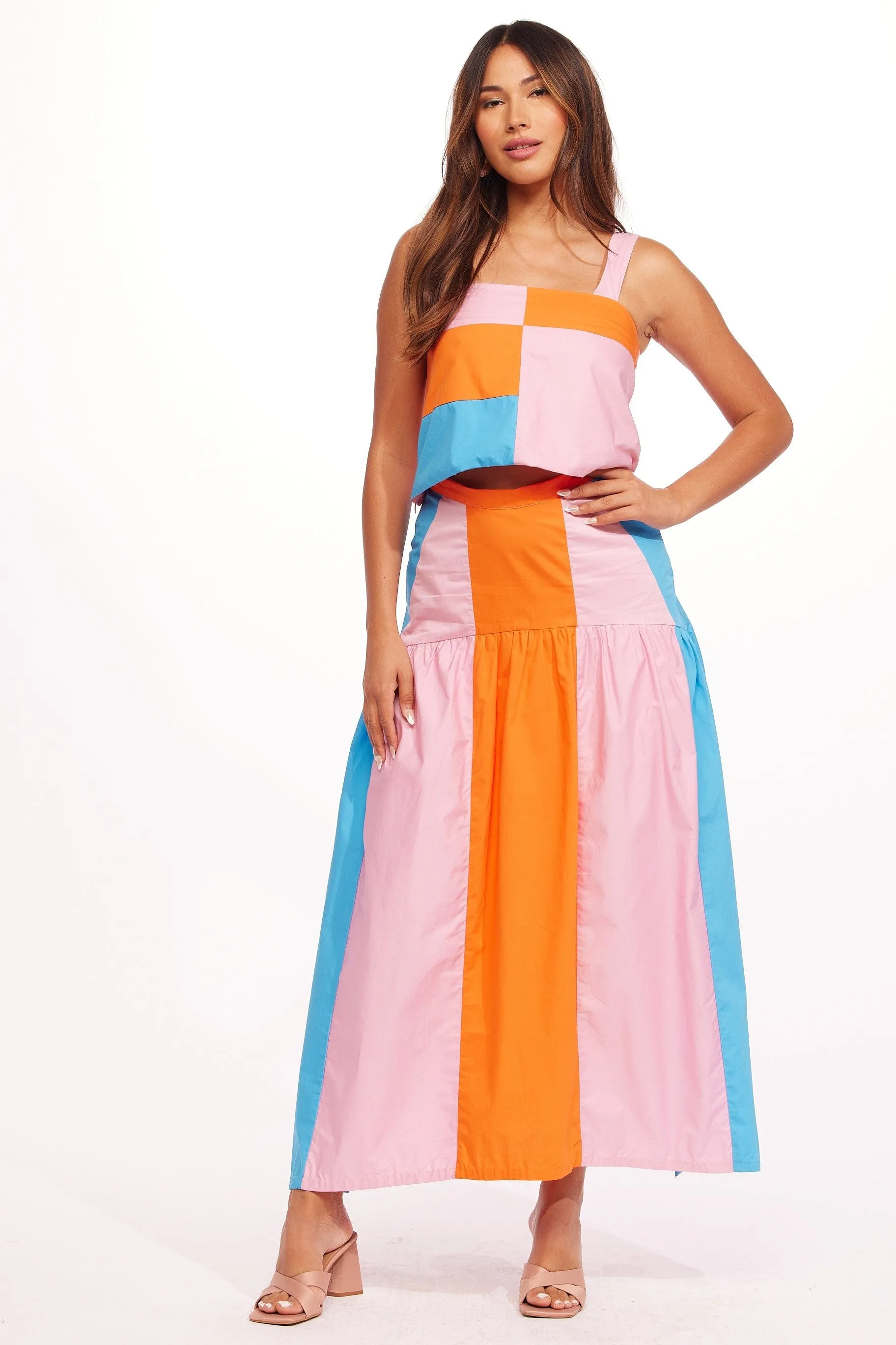 Balanced Outfit Chic Appeal Salka Skirt - Teal Melody